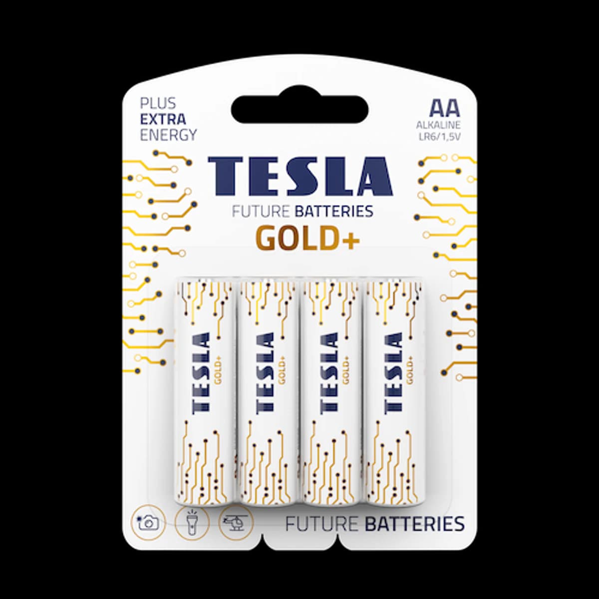 Батарейки алкалиновые Tesla Gold+ AA 4 шт.