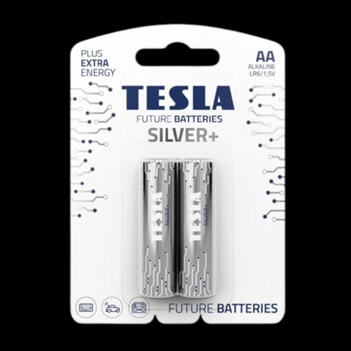 Батарейки алкалиновые Tesla Silver+ AA 2 шт.