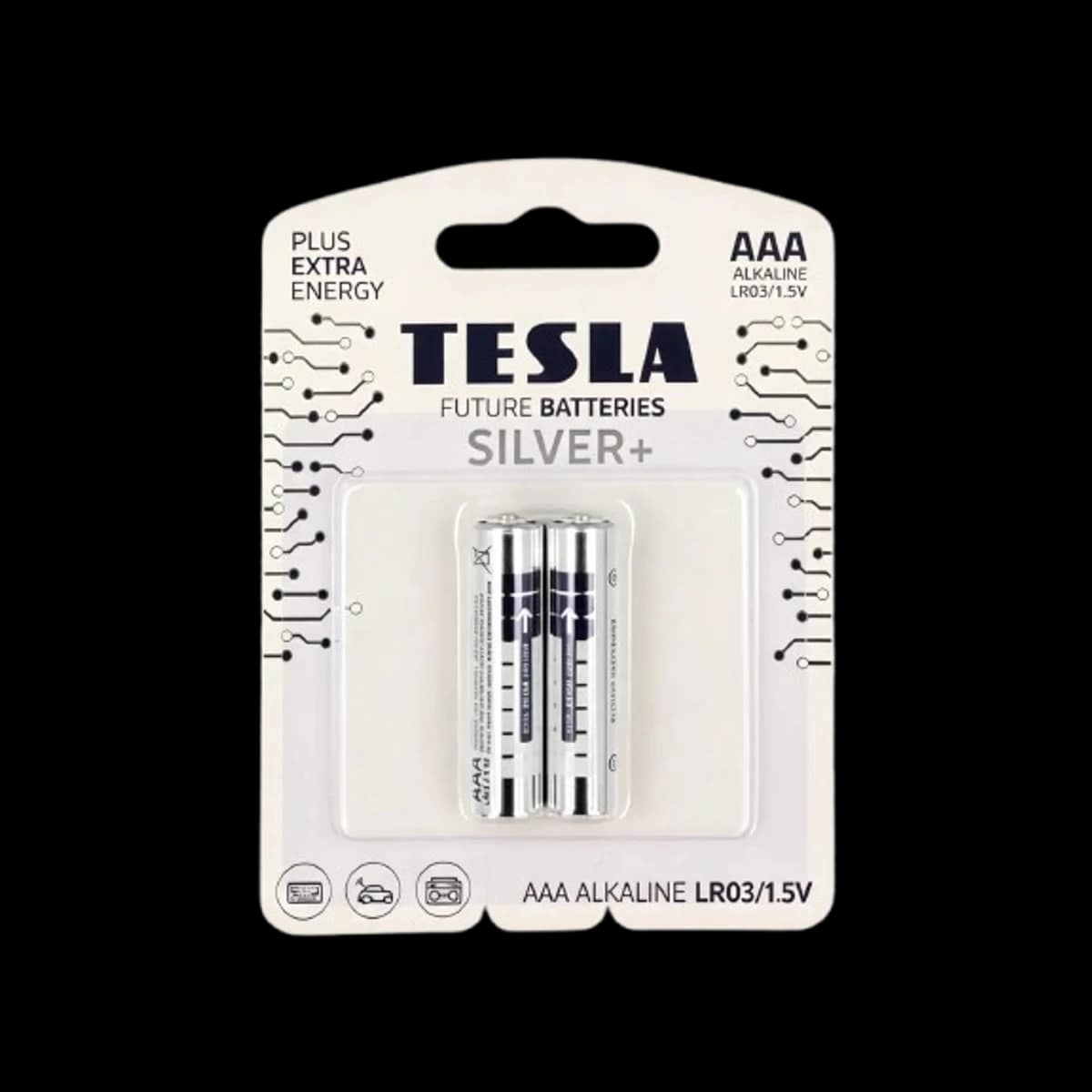 Батарейки алкалиновые Tesla Silver+ AAA 2 шт.