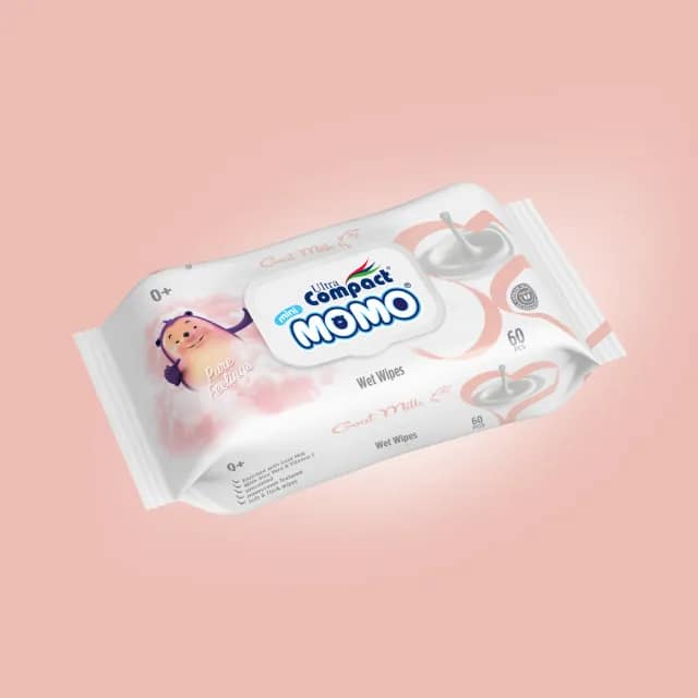 Влажные салфетки для детей Momo Mini 60 шт. Ultra Compact