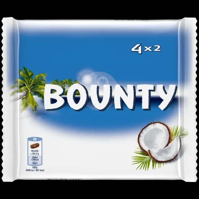 BOUNTY 4-pack Chocolate Bars with Coconut filling 228g