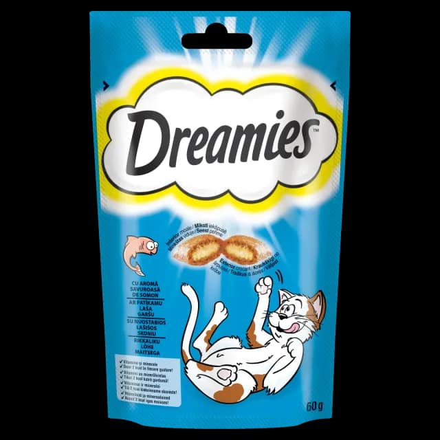 Dreamies recompense pentru pisici, cu somon savuros 60 g