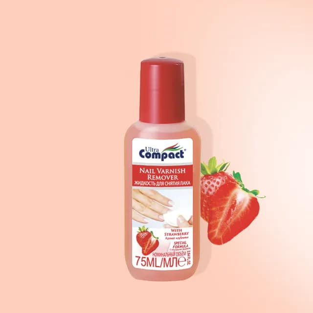 Dizolvant pentru lac de unghii Căpșuni 75 ml Ultra Compact