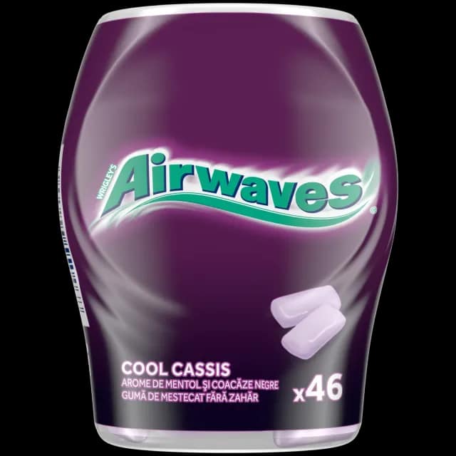 Airwaves Cassis bottle -Sugar-Free chewing Gum - 46 pieces- 64g