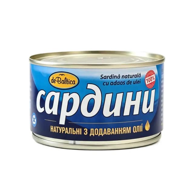 De Baltica Sardine naturale cu ulei 240g