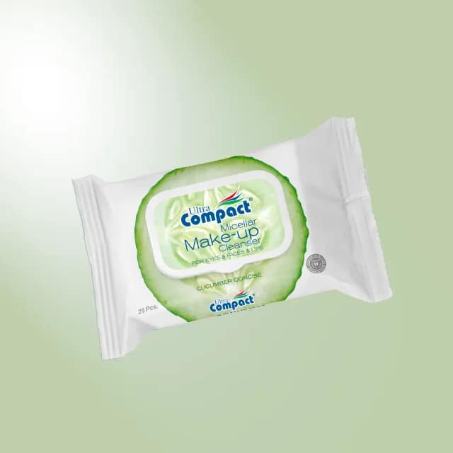 Влажные мицеллярные салфетки для снятия макияжа Ultra Compact, 25 шт.