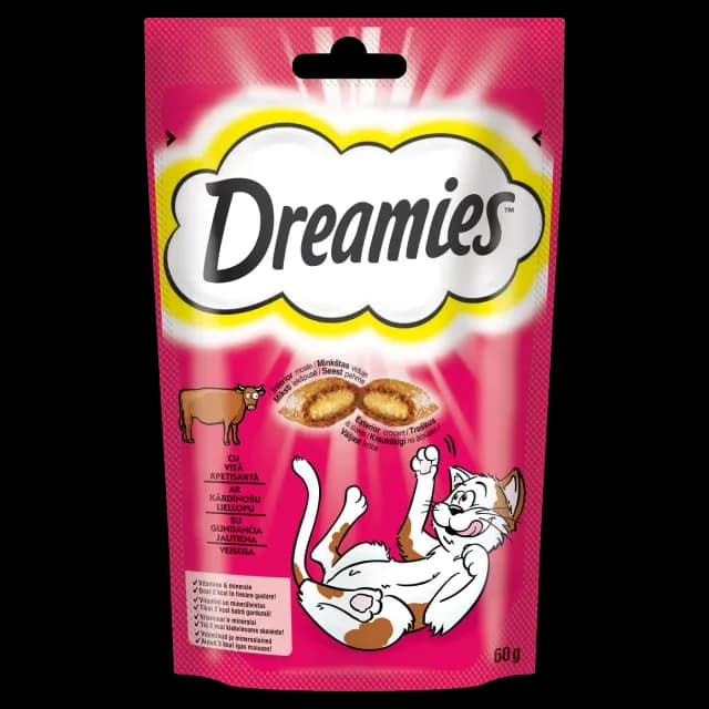 Dreamies recompense pentru pisici, cu vita apetisanta 60 g