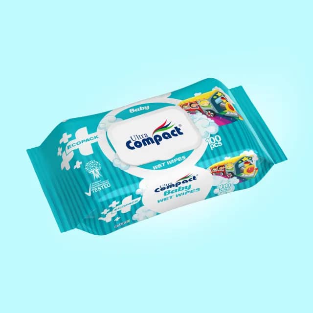 Влажные салфетки для детей Ecopack 100 шт. Ultra Compact