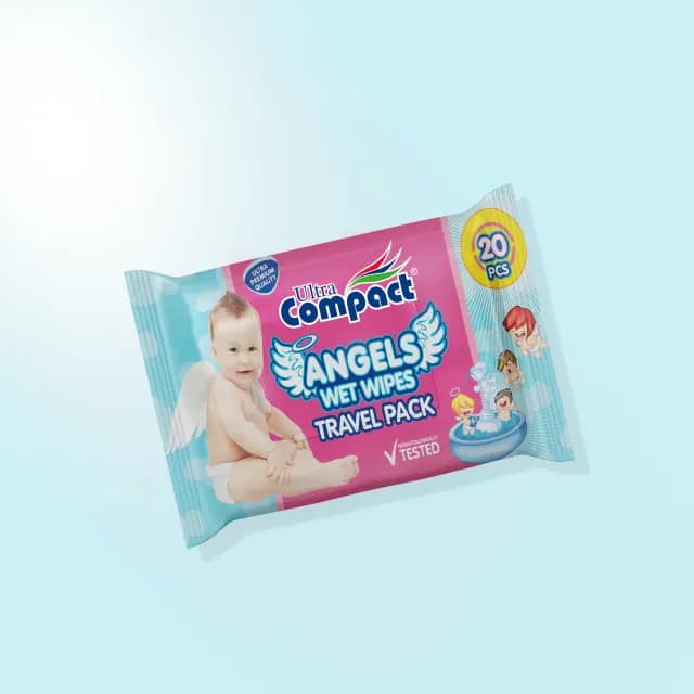 Влажные салфетки для детей Angels Travel Pack 20 шт. Ultra Compact