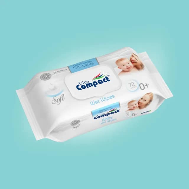 Влажные салфетки для детей Лосьон-крем 72 шт. Ultra Compact