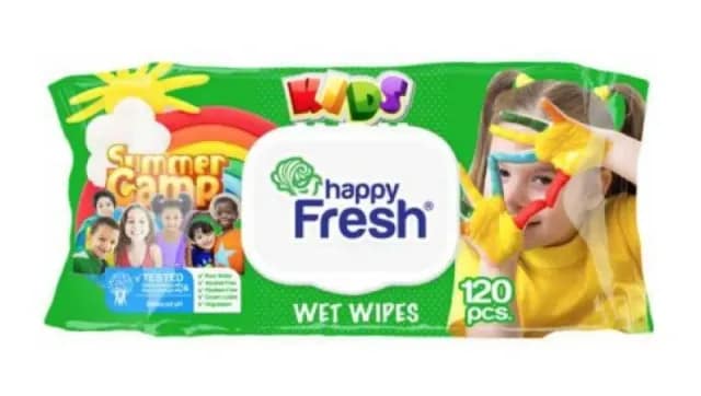 Влажные салфетки Happy Fresh для детей 120 шт. с крышкой Ultra Compact