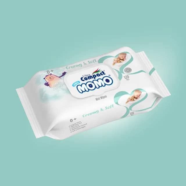 Влажные салфетки для детей Momo Mini 120 шт. Ultra Compact