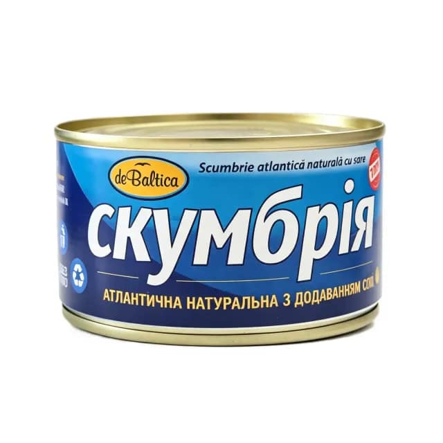 De Baltica Scombră atlantică naturală cu ulei 240g