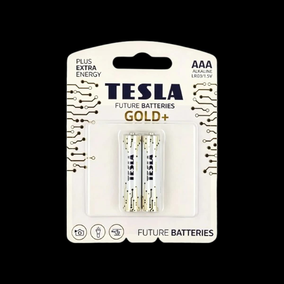 Tesla Gold+ AAA Alkaline Batteries 2 pcs.
