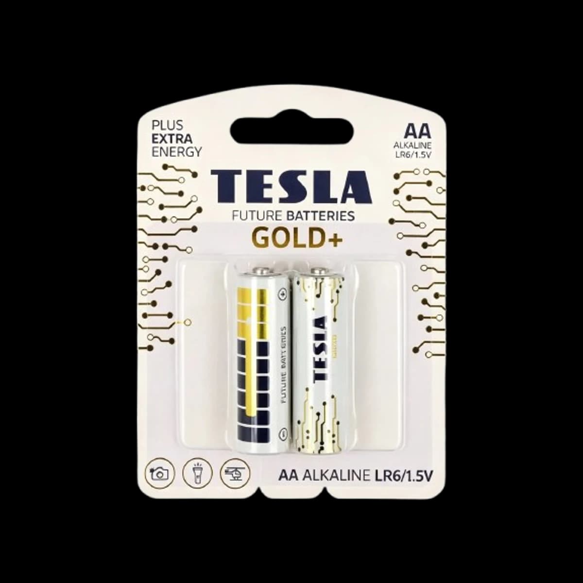 Tesla Gold+ AA Alkaline Batteries 2 pcs.