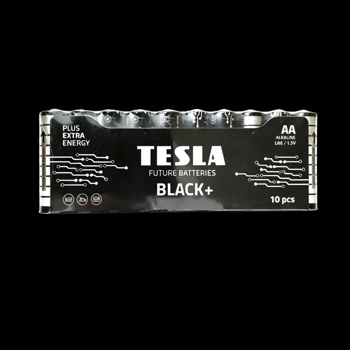Baterii alcaline Tesla Black+ AA (LR6 / 1.5V), 10 buc. folie