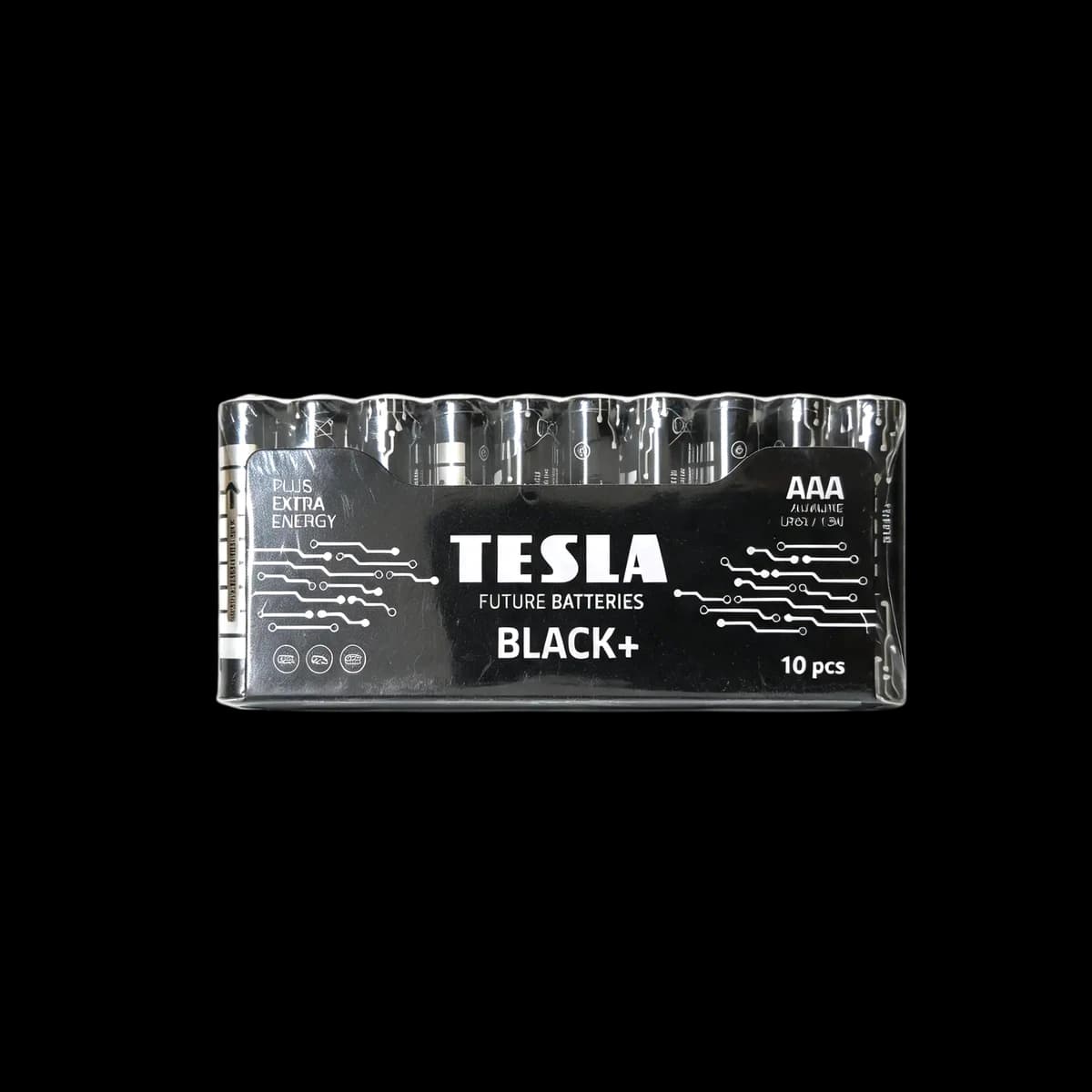Baterii alcaline Tesla Black+ AAA (LR03 / 1.5V), 10 buc. folie