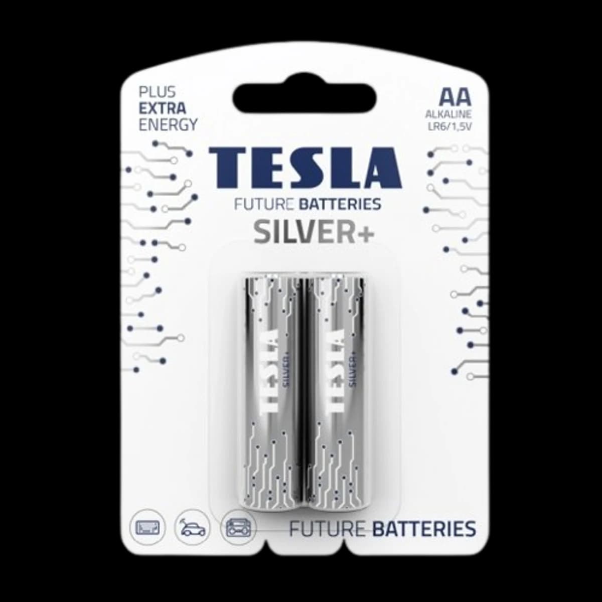 Baterii alcaline Tesla Silver+ AA 2 buc.