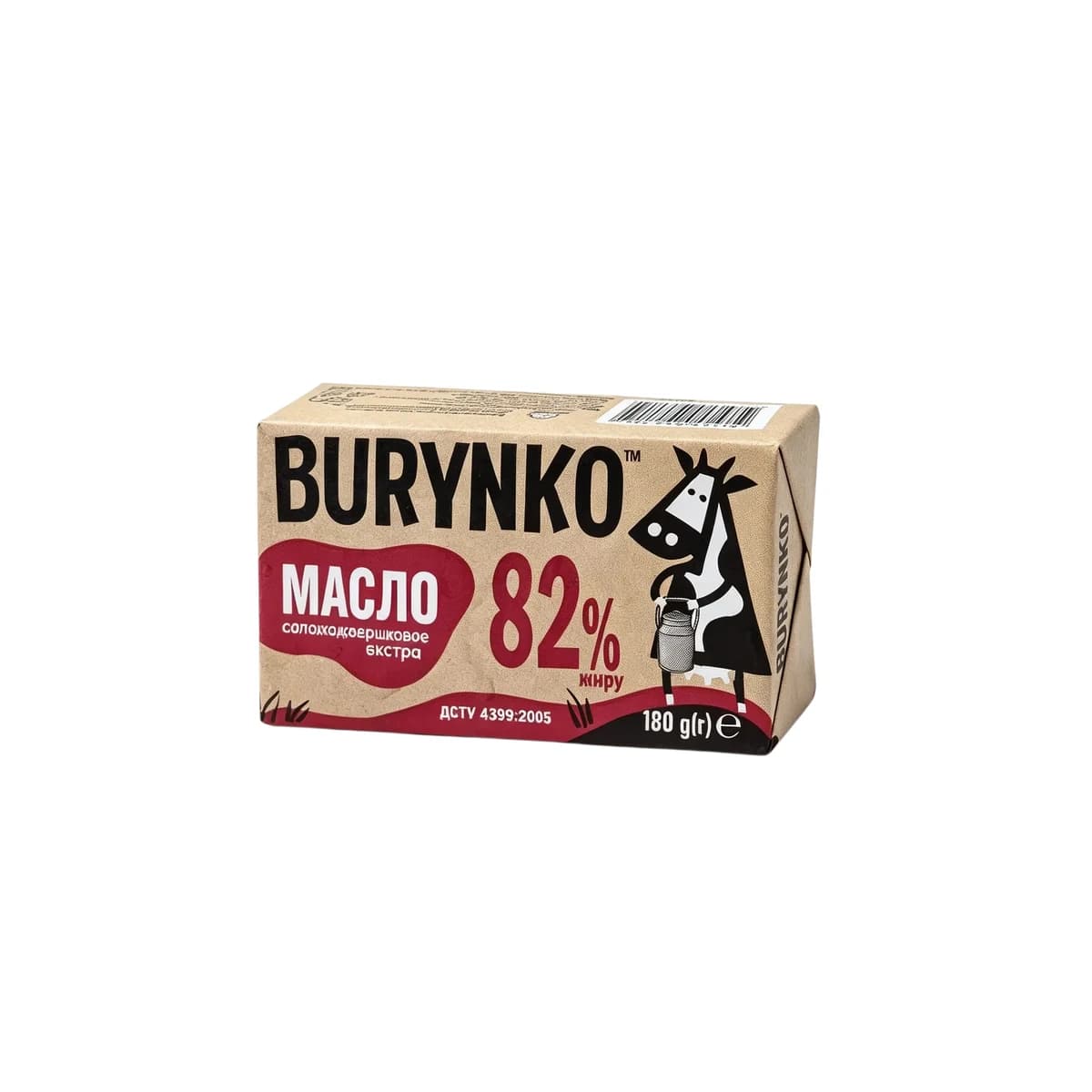 Масло сладкосливочное экстра Burynko 82% жирности, 180 г