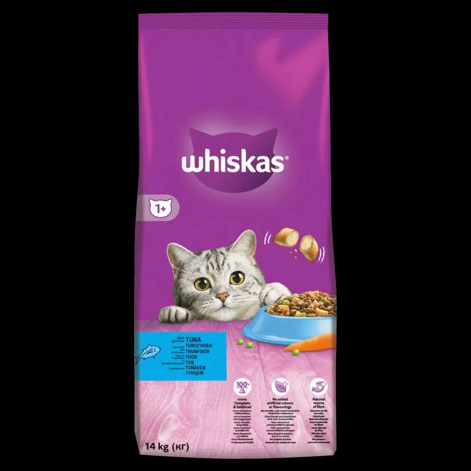 Whiskas hrana uscata cu ton pentru pisici adulte 14kg