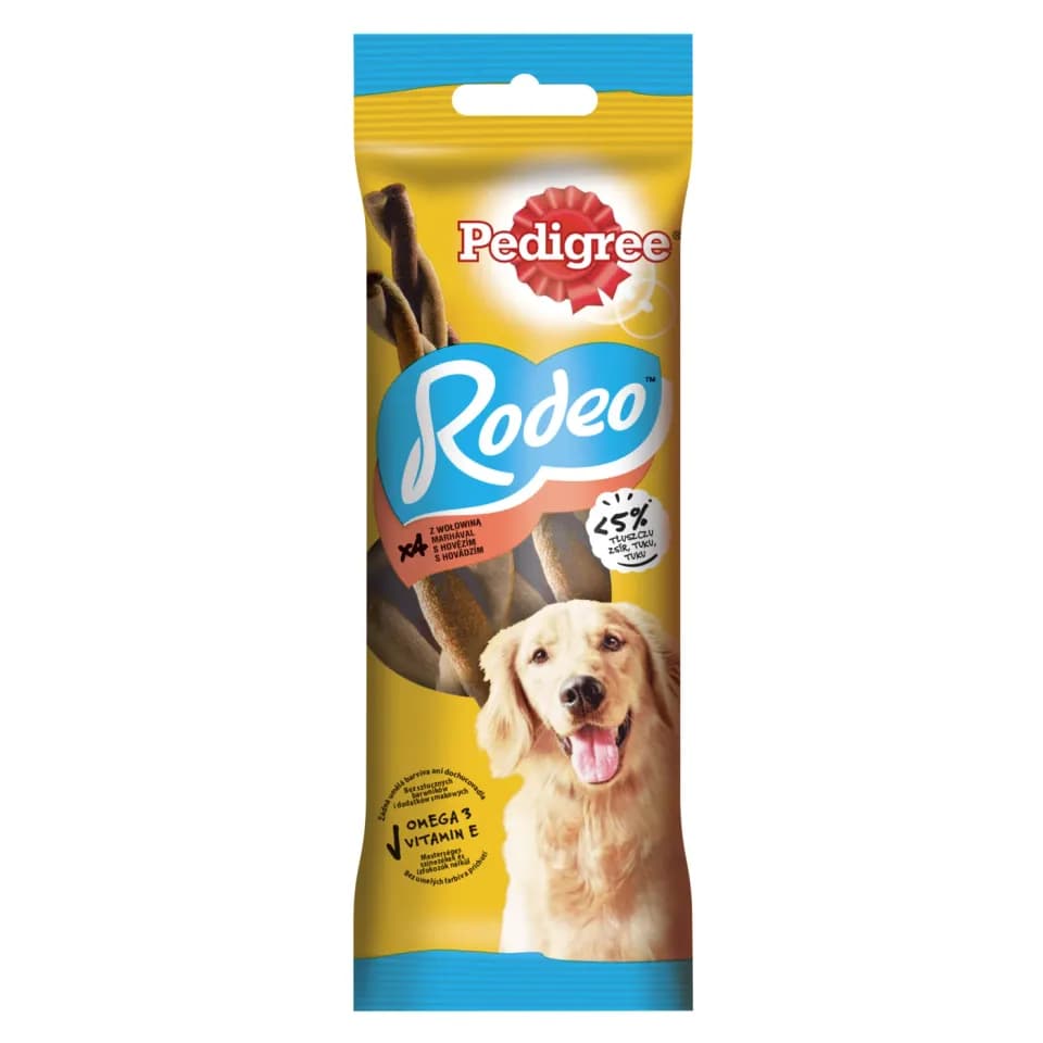 Pedigree Rodeo, лакомство для собак, говядина, 4 шт., 70 г