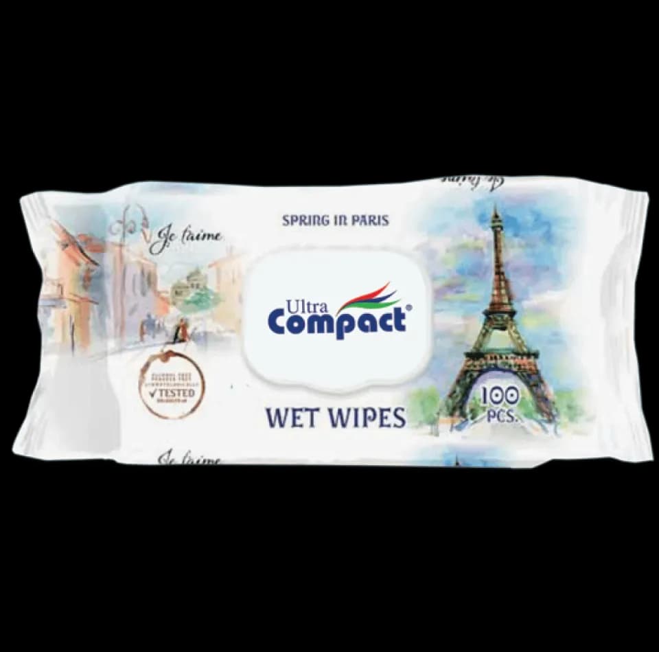 Șervețele umede Happy Fresh Spring/Paris 100 buc. cu capac Ultra Compact