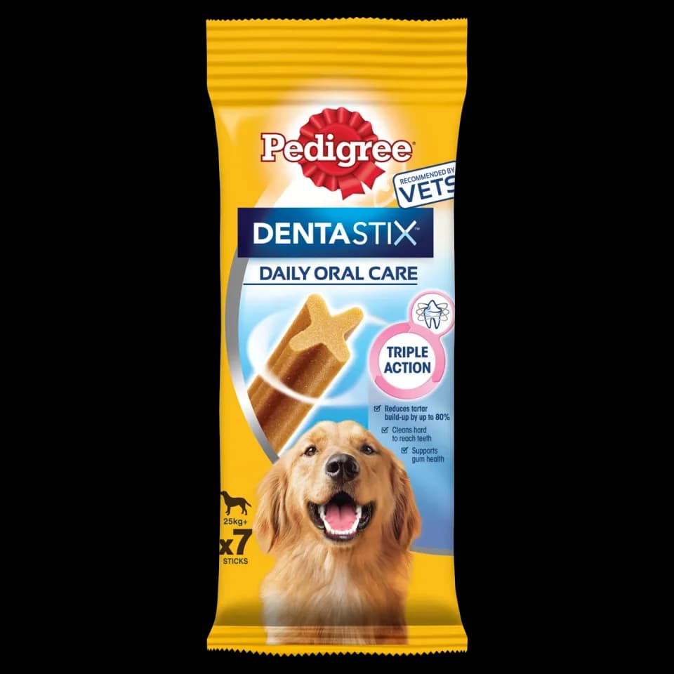 Pedigree DentaStix, лакомство для ухода за зубами крупных собак, 7 шт., 270 г