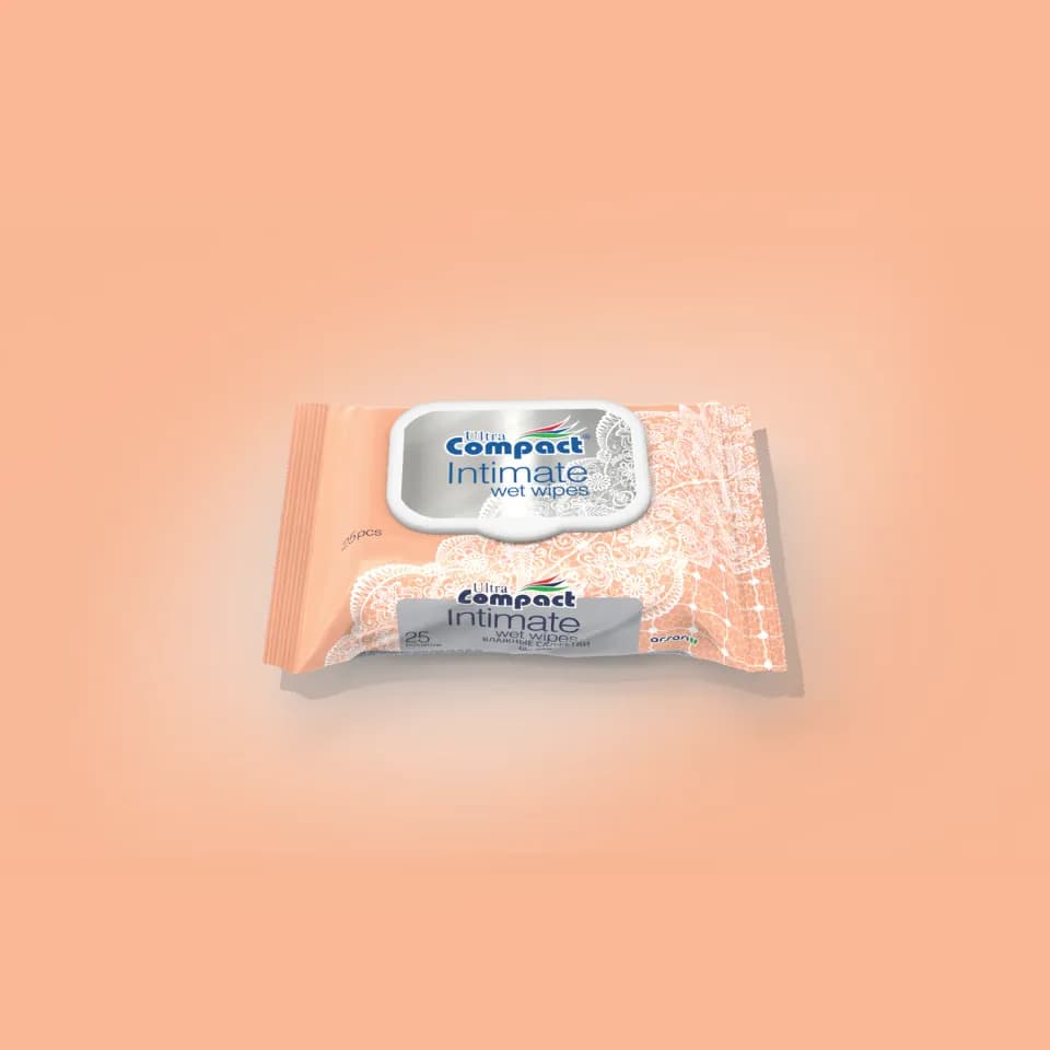 Ultra Compact Intimate Wet Wipes, 25 pcs.