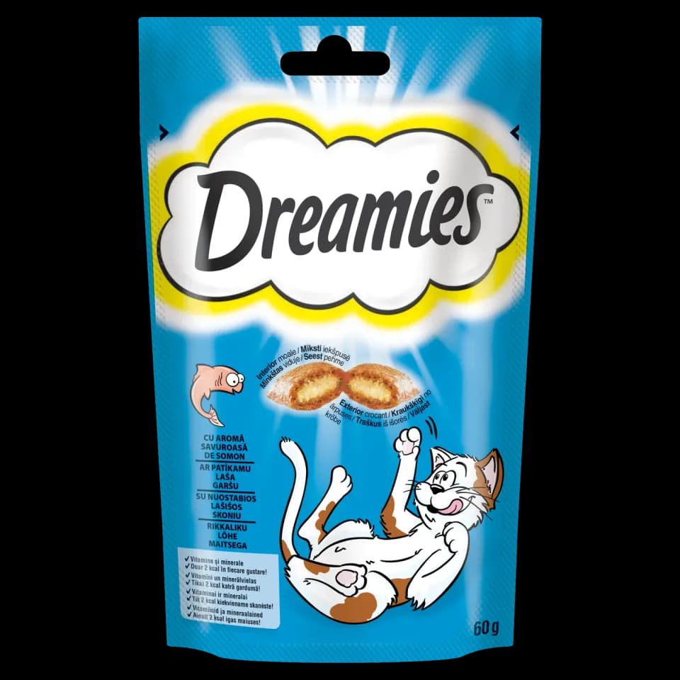 Dreamies recompense pentru pisici, cu somon savuros 60 g