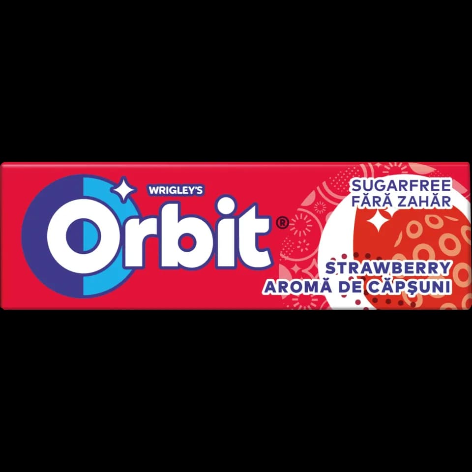 Orbit Strawberries guma de mestecat cu aroma de capsuni 10 buc 14 g