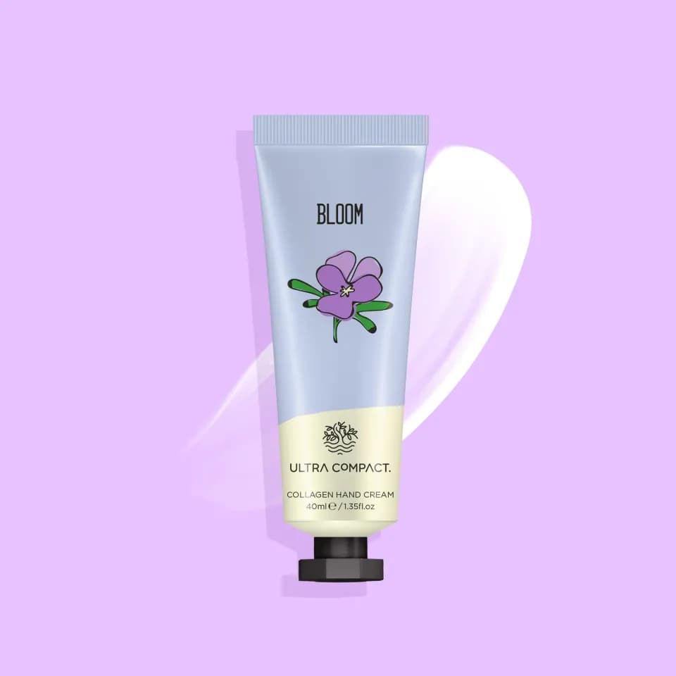 Cremă de mâini cu colagen Ultra Compact Bloom, 40 ml