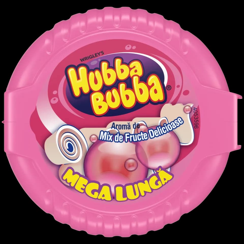 Hubba Bubba Tape Fancy Fruit gumă de mestecat cu arome de fructe, 56 g