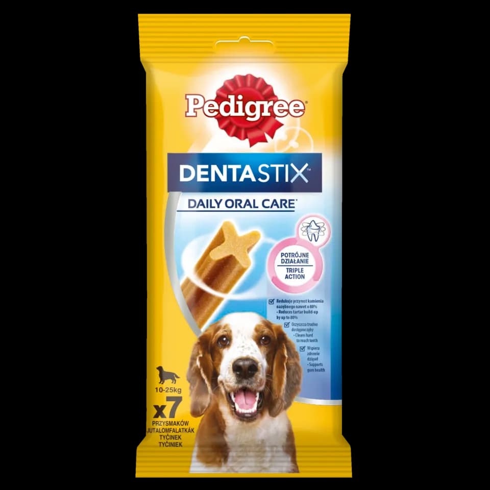 Pedigree DentaStix, лакомство для ухода за зубами средних собак, 7 шт., 180 г