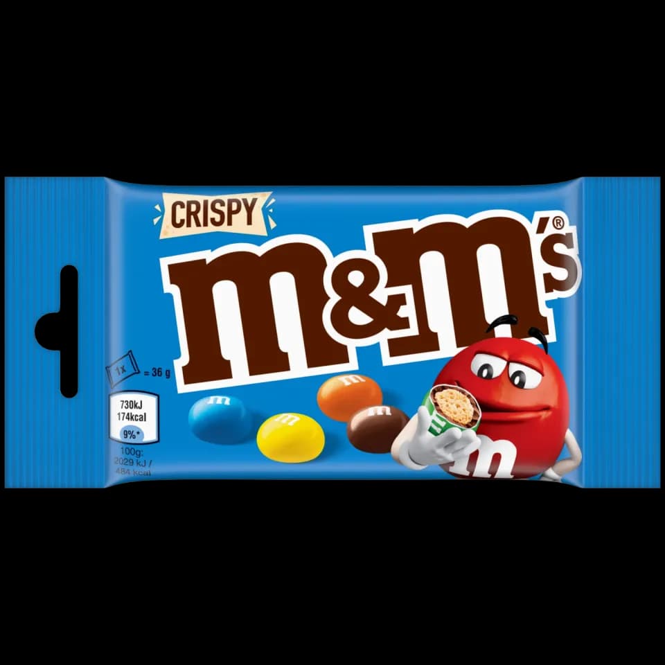 M&MS Crispy - Milk Chocolate in Sugar Coating with Crispy Rice -36g