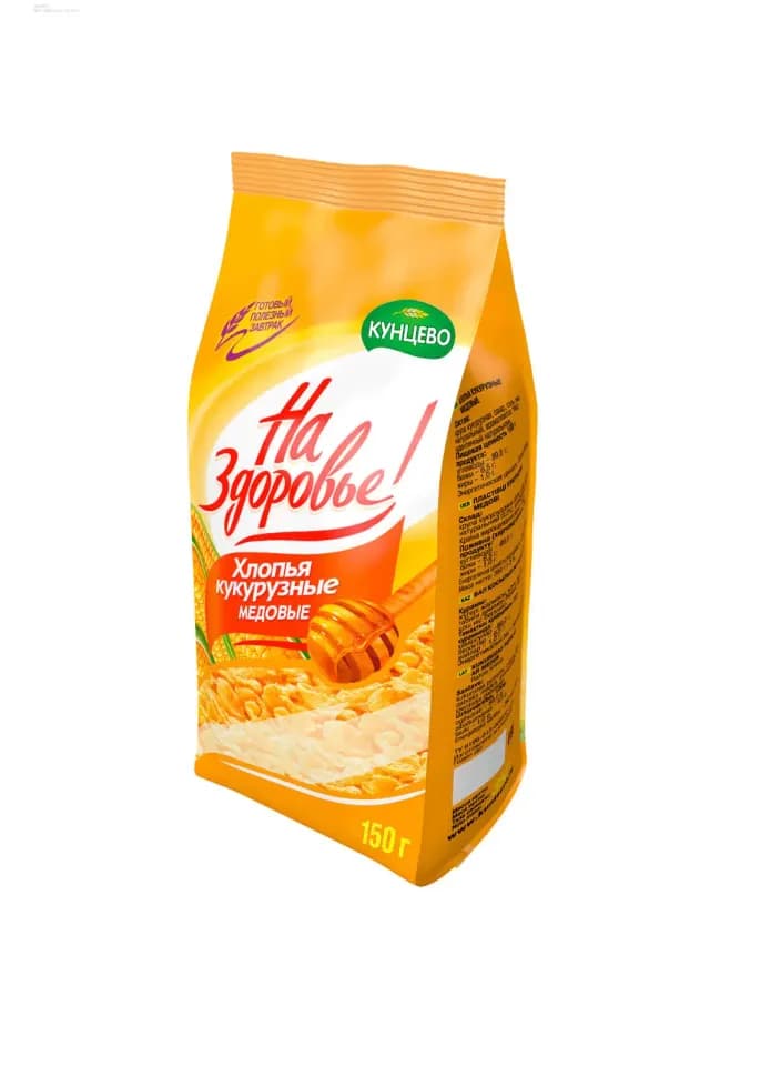 Fulgi de Porumb cu Miere Na Zdorovie 150g