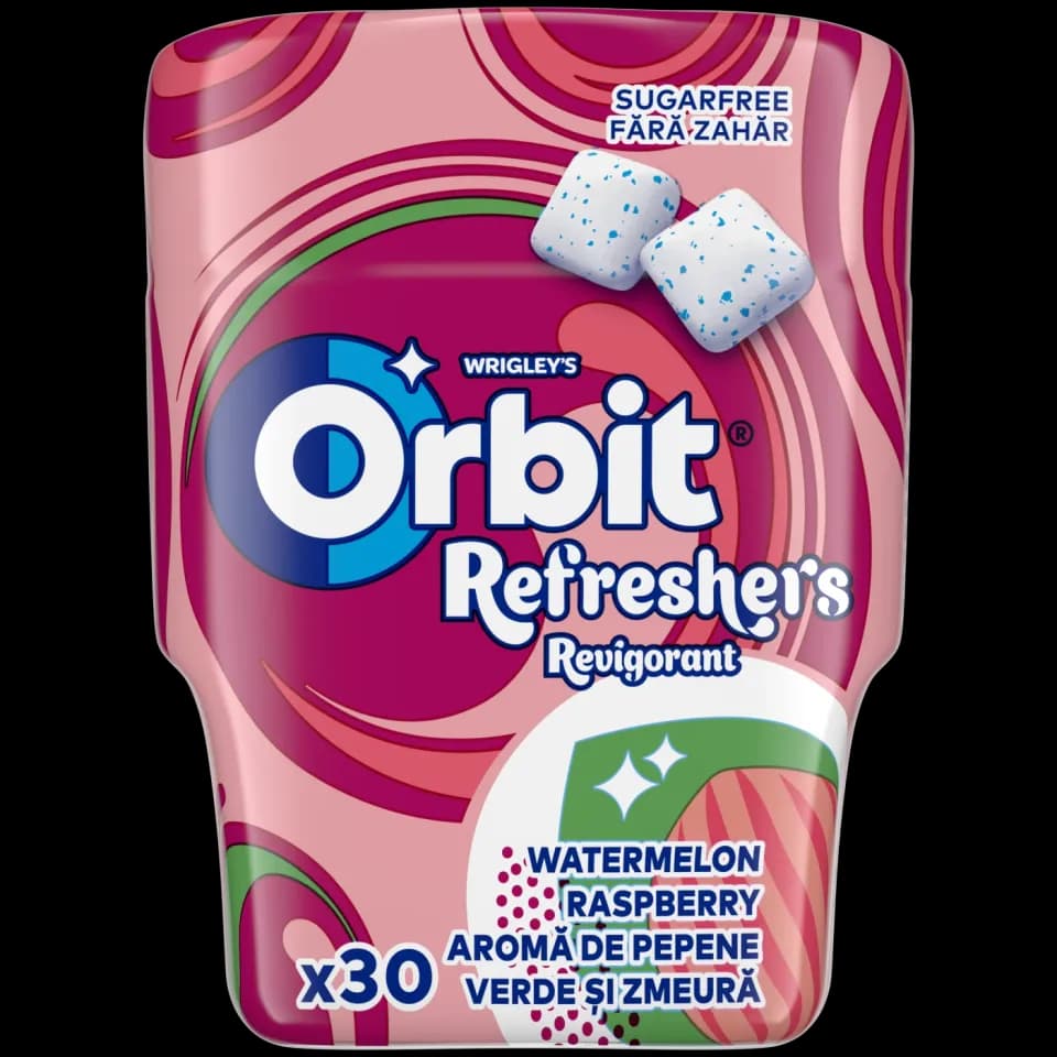 ORBIT Refresher WatermelonBerry Bottle - Sugar-Free Chewing Gum- 30 pieces -67g