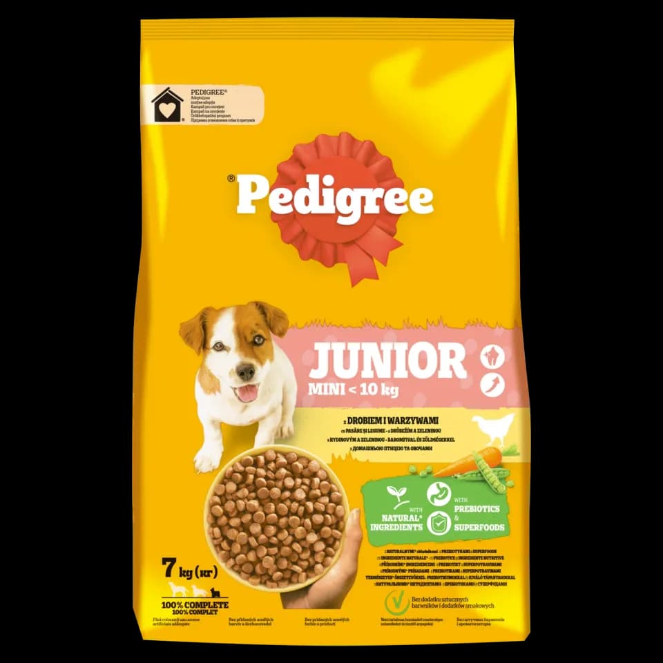 Pedigree Dry Food for puppies of small breeds, Poultry & Vegetables, 7kg
