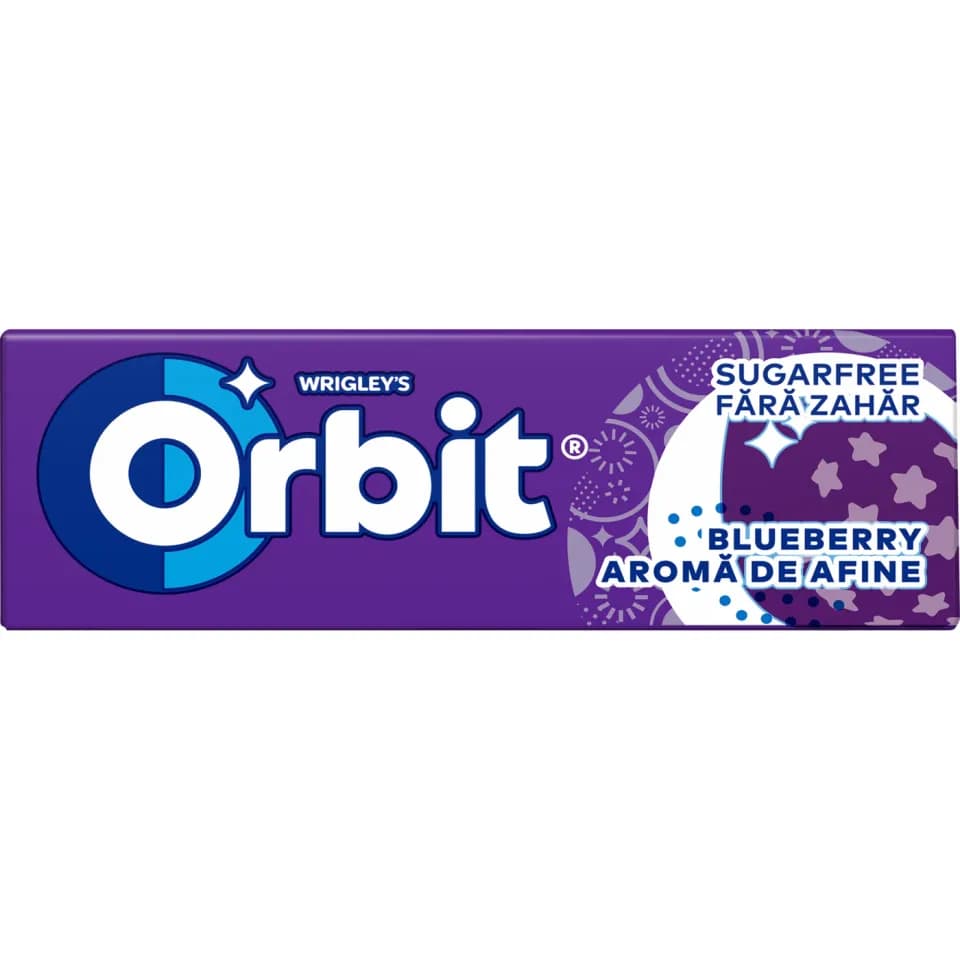 Orbit Blueberry guma de mestecat cu aroma de afine 10 buc 14 g