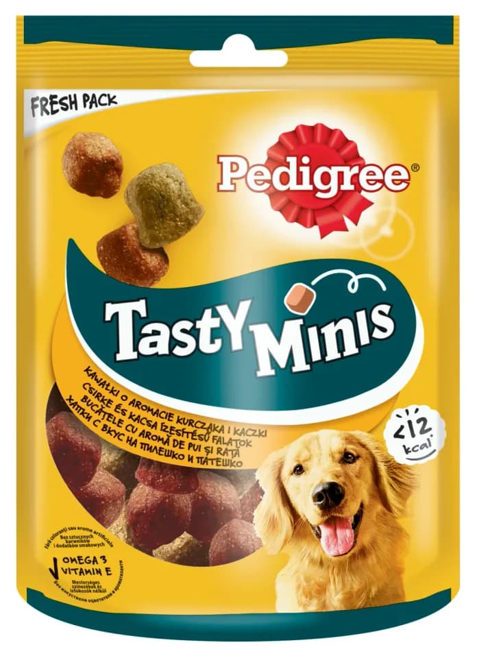 Pedigree Tasty Minis Chewy Cubes, лакомство для собак со вкусом курицы и утки, 130 г