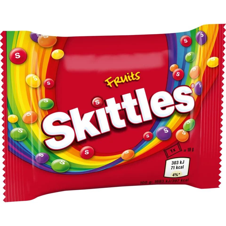SKITTLES Fruits Bag - Chewy Candies with Fruit flavours - 18g