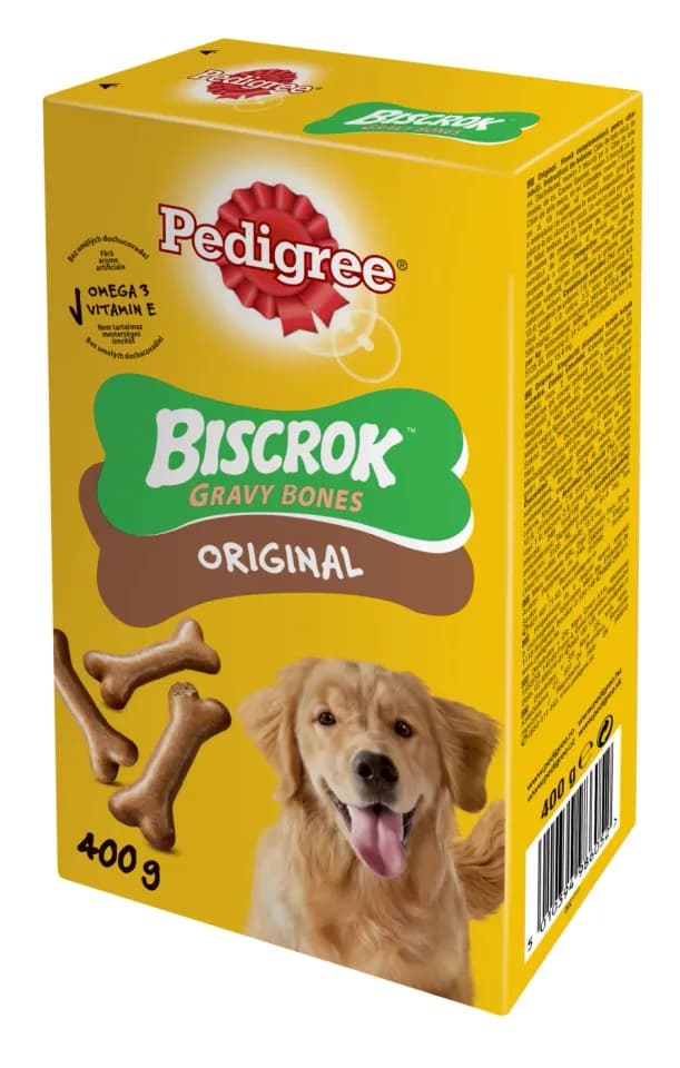 Pedigree Biscrok Gravy Bones Dog Treats, Original, 400g