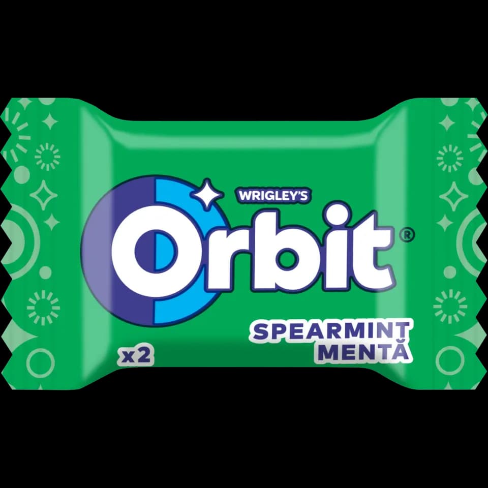 ORBIT Spearmint Single pieces - Sugar-Free Chewing Gum - 2 pieces - 2.8g