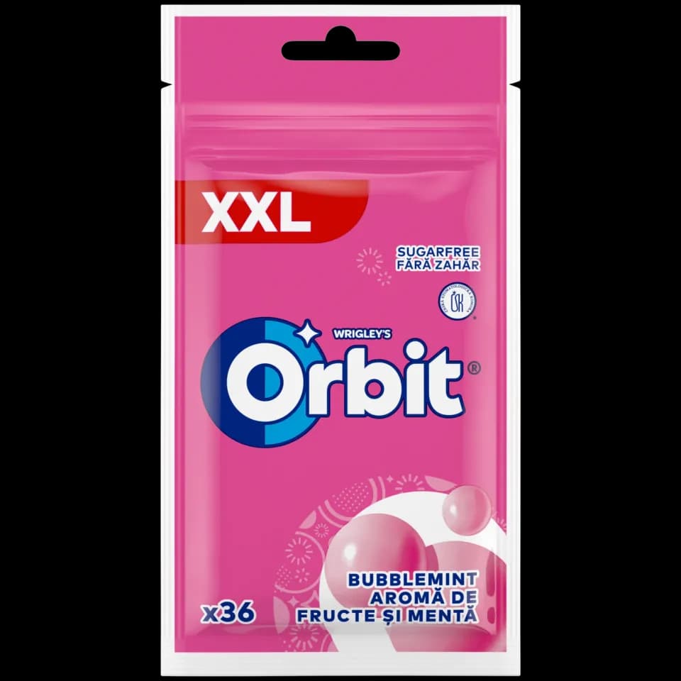 ORBIT Bubblemint Bag - Sugar-Free Chewing Gum - 36 pieces - 50g