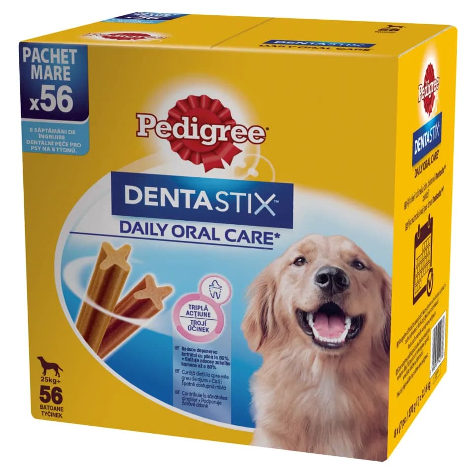 Pedigree DentaStix batoane dentare pentru caini de talie mare 56 bucati  (8 x 270g)