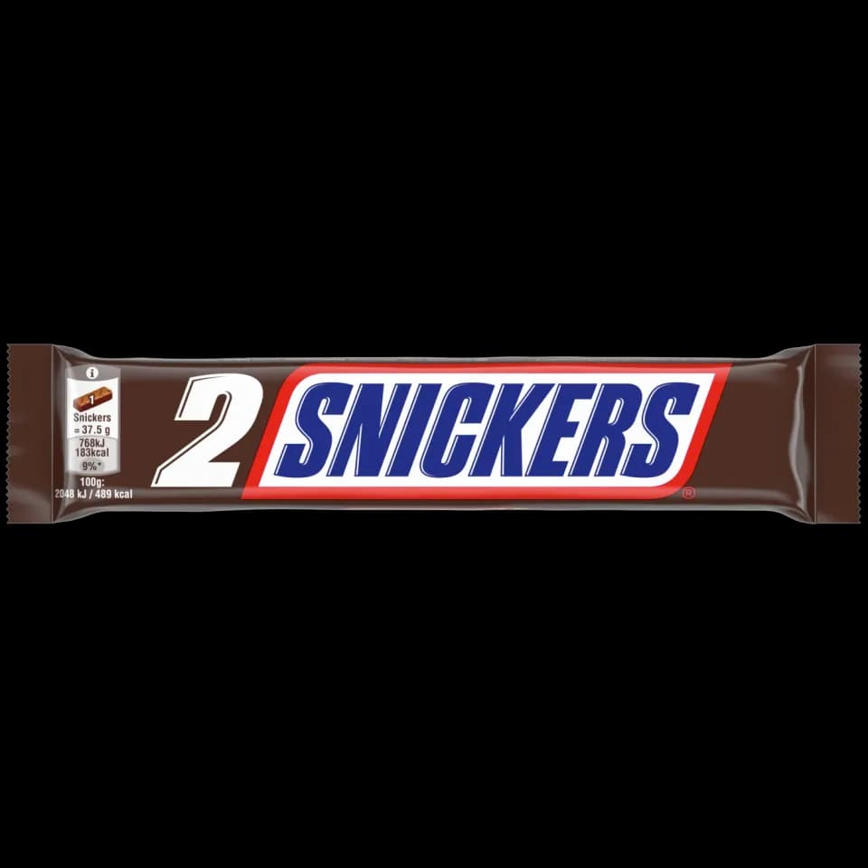 Snickers baton ciocolata cu lapte cu arahide proaspat prajite 2 x 37,5 g (75 g)