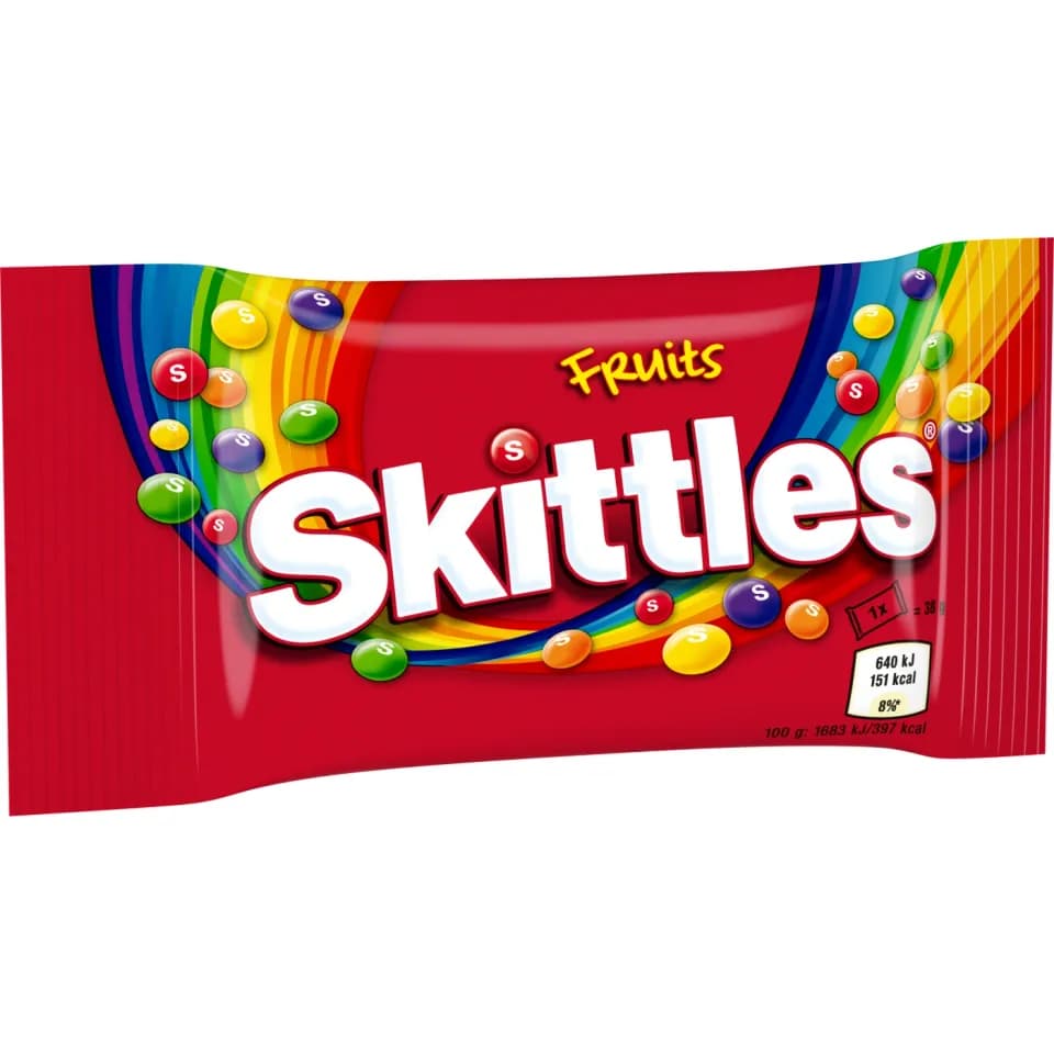 SKITTLES Fruits Bag - Chewy Candies with Fruit flavours - 38g