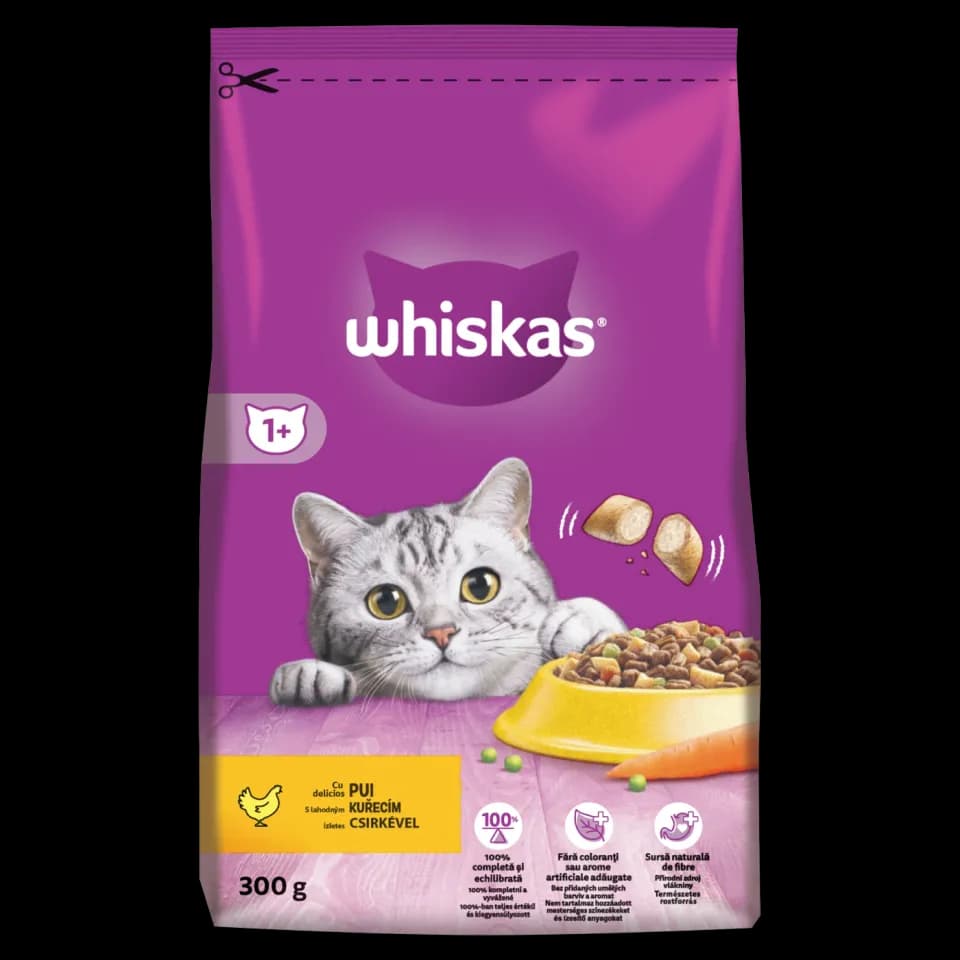 Whiskas hrana uscata cu pui pentru pisici adulte 300 g