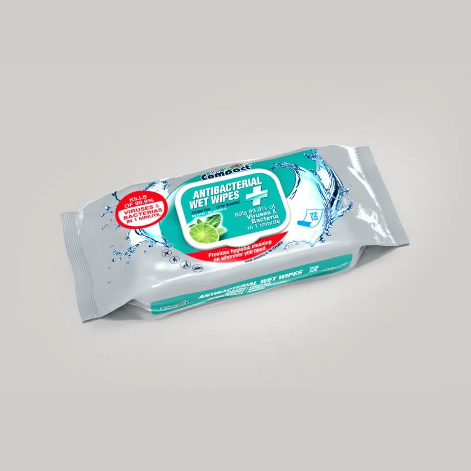 Șervețele umede Antibacteriene 72 buc. Ultra Compact