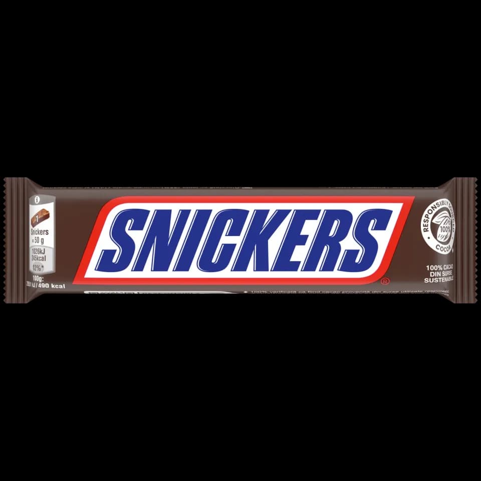 Snickers baton ciocolata cu lapte cu arahide proaspat prajite 50 g