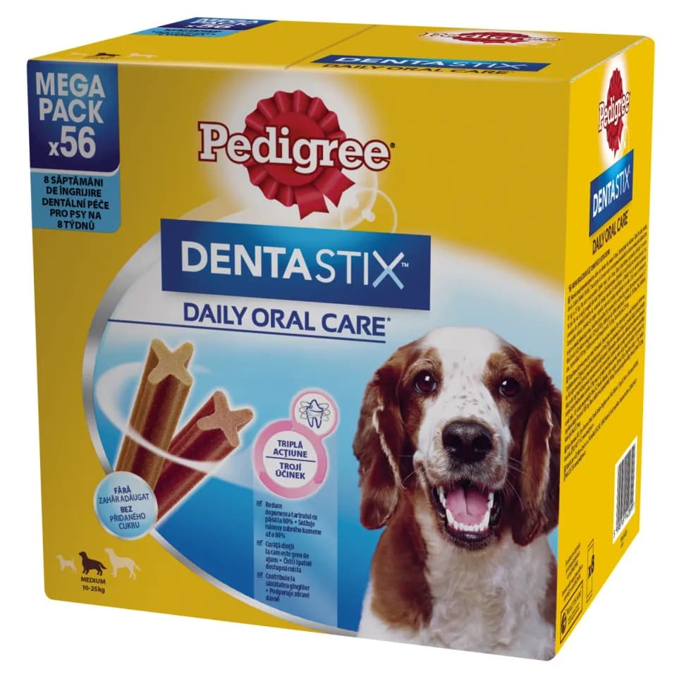 Pedigree DentaStix Multipack, лакомство для ухода за зубами средних собак, 56 шт., 1440 г